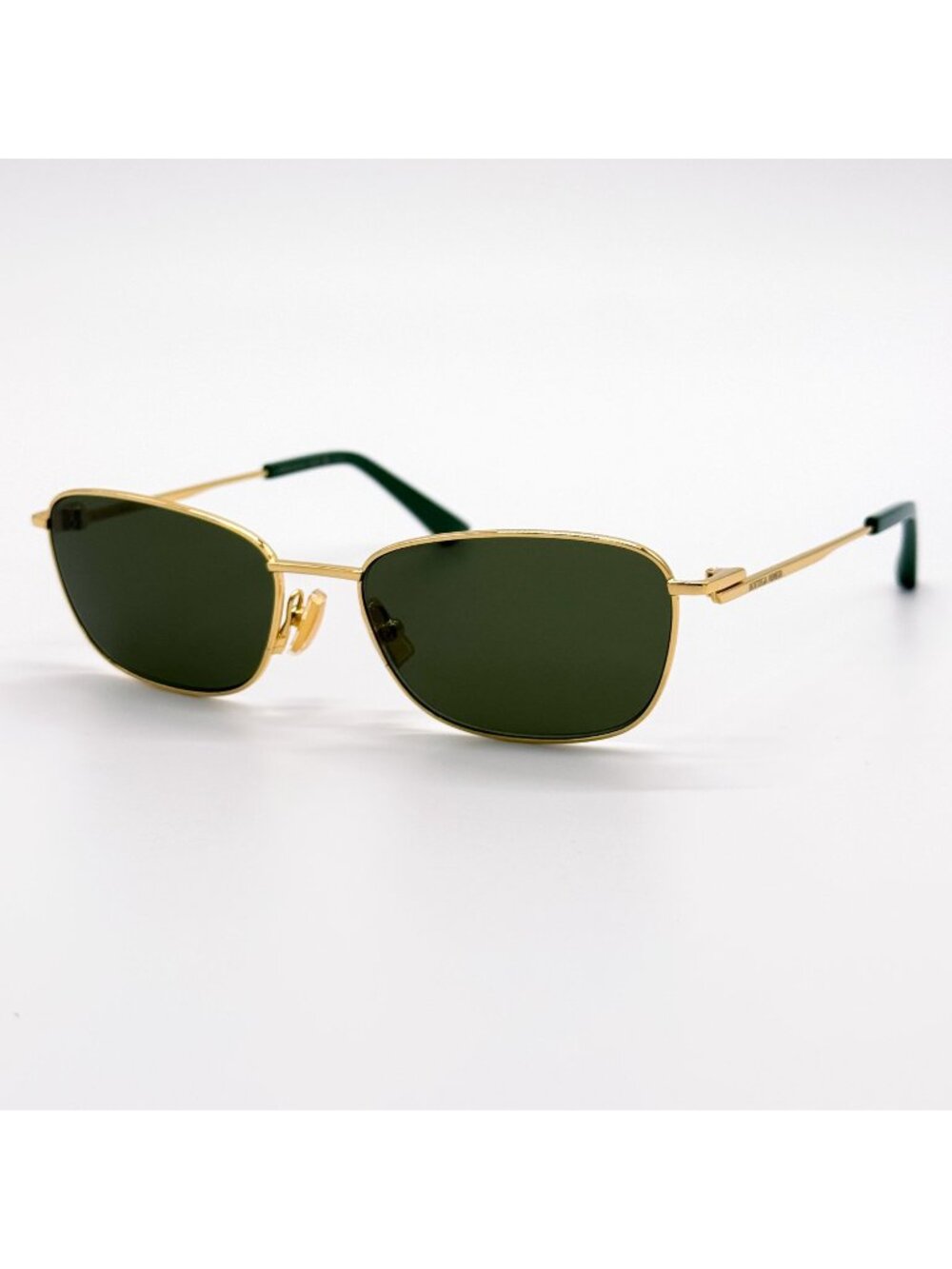 NEW BOTTEGA VENETA SUNGLASSES BV1300S 002 WOMEN GOLD/GREEN EYEWEAR